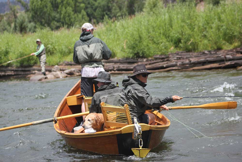 Drift boat fly fishing
