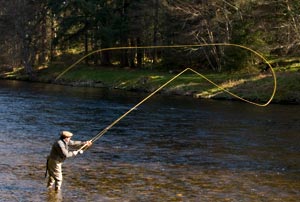 Spey style fly fishing
